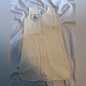 NWOT Halo Sleep Sack Cream Heart XS Embroidery
